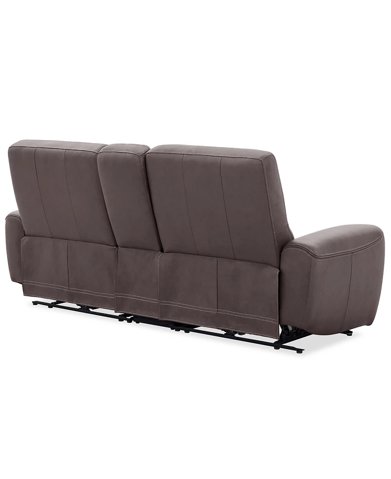 Symond 3-Piece Leather 2 Power Motion Sofa with Console
