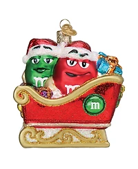 Old World Christmas 4" Mars Wrigley Candies M&M's in Sleigh Ornament