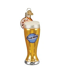 Old World Christmas 4.5" Adult Beverages Glass of Blue Moon Beer Ornament