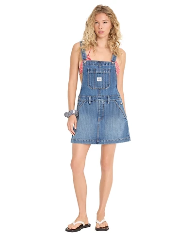 Good American Women's Cotton Dungaree Dress