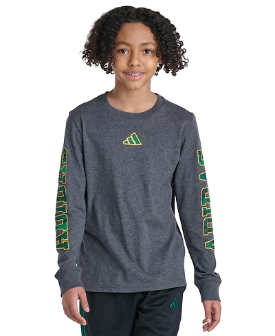 adidas Boys' 8-20 Long-Sleeve Camo Graphic Lineage T-Shirt
