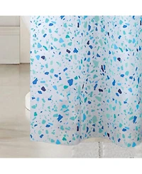 Rt Designers Collection 90GSM Peva Glit Printed Terrazzo Shower Curtain 70" x 72"