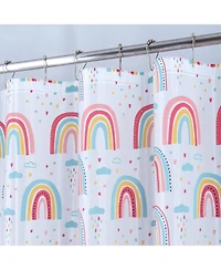 Rt Designers Collection 90GSM Peva Glit Printed Rainbow Shower Curtain