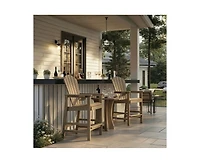 sumyeg All Weather Hdpe Bar Height Adirondack Chair with Armrests and Cup Holder