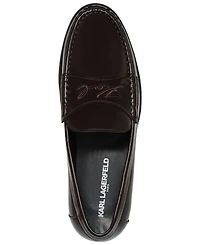 Karl Lagerfeld Men's Embroidered Logo Slip-On Loafers
