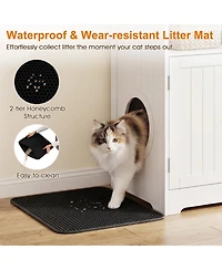 Cozito Cat Litter Box Enclosure Wooden Hidden Pet Washroom Furniture