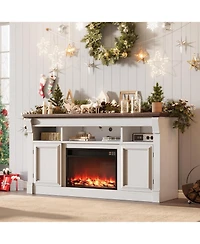 gaomon 30" Electric Fireplace with Remote, Fireplace Insert for 59" Tv Stand Fits TVs Up to 65", Overheating Protection, 8H Timer