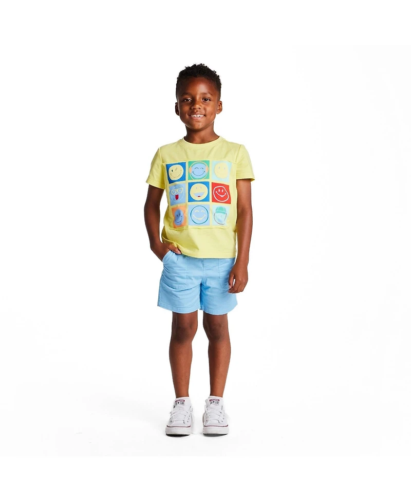 Andy and Evan Toddler Boys Smiley Pop Art Graphic Tee