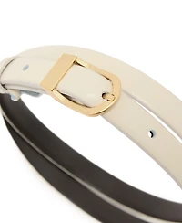 Reiss Women's Leather Mini-Buckle Belt