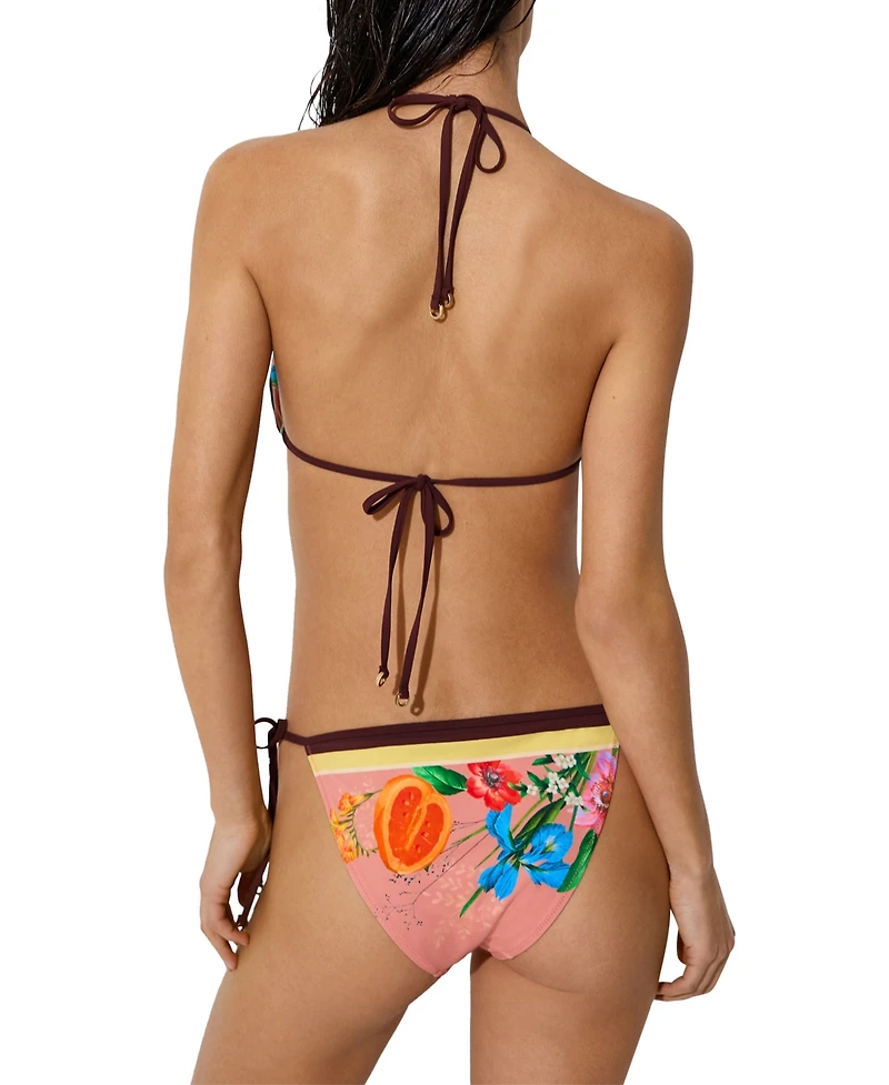 Reiss Women's Floral-Print Triangle Bikini Top