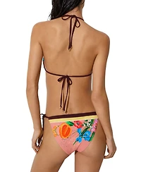 Reiss Women's Floral-Print Triangle Bikini Top