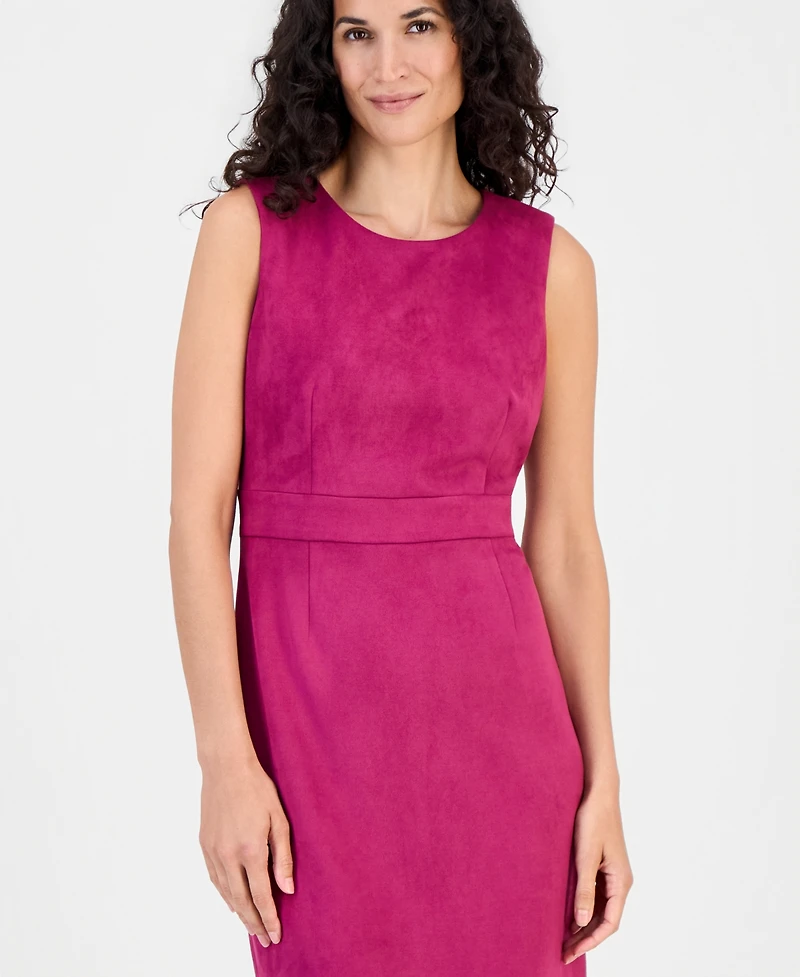 Kasper Women's Crewneck Scuba Sleeveless Sheath Dress