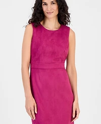 Kasper Women's Crewneck Scuba Sleeveless Sheath Dress