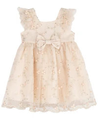 Rare Editions Baby Girls' Ruffled Short-Sleeve Dress