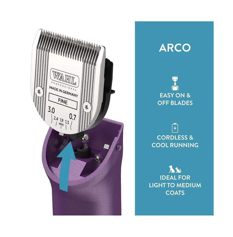 Wahl Professional Animal Arco Pet, Dog, Cat, and Horse Cordless Clipper Kit