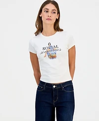 Guess Women's Social Sometimes Short-Sleeve T-Shirt
