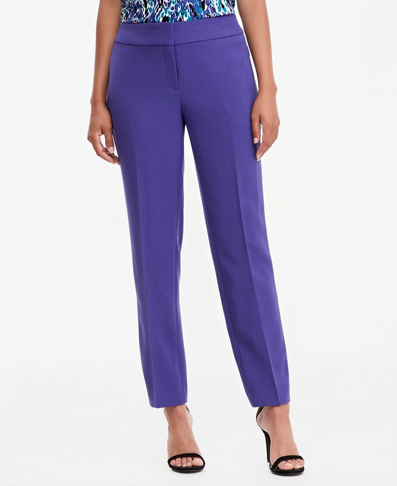 Kasper Women's Ava Straight Leg Crepe Mid-Rise Pants