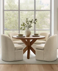 Ink+Ivy Lyra 23.5" Upholstered Dining Chair with Casters