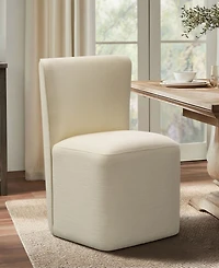 Madison Park Vela 20.25" Upholstered Dining Chair with Casters