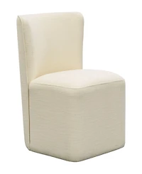 Madison Park Vela 20.25" Upholstered Dining Chair with Casters