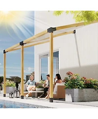 Outsunny Pergola Brackets, 15° Slanted Roof Pergola Bracket Kit