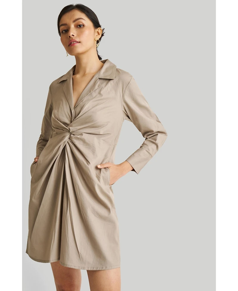 Reistor Women's Front Twist Dress