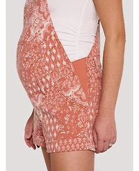 Motherhood Maternity Women's Stretch Waist Short Overalls