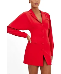 Miss Circle Women's Blythe Cherry Red Batwing Blazer Mini Dress