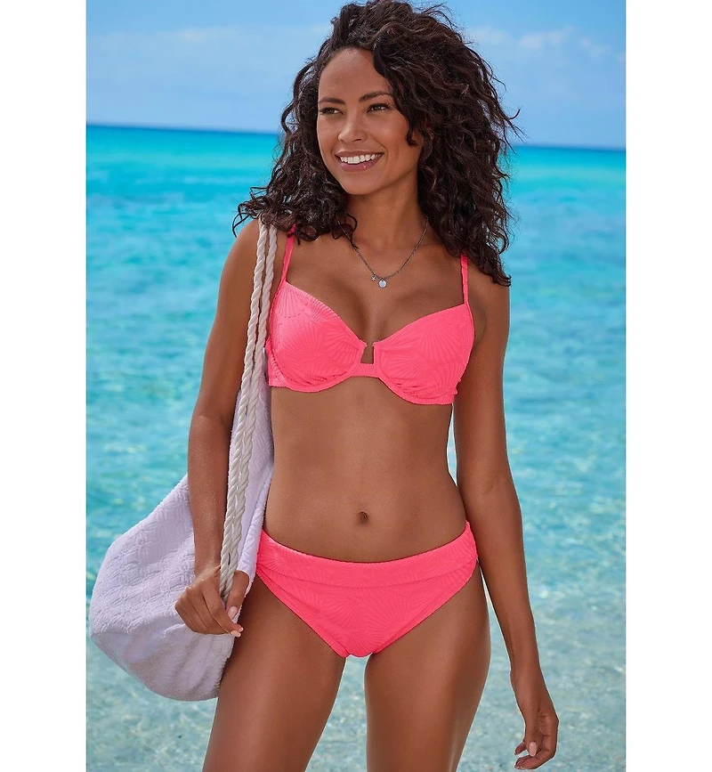 Lascana Women's Shell Pattern Fold Over Bikini Swimsuit Bottom