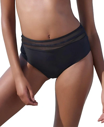 Lascana Women's High Waisted Mesh Bikini Swimsuit Bottom