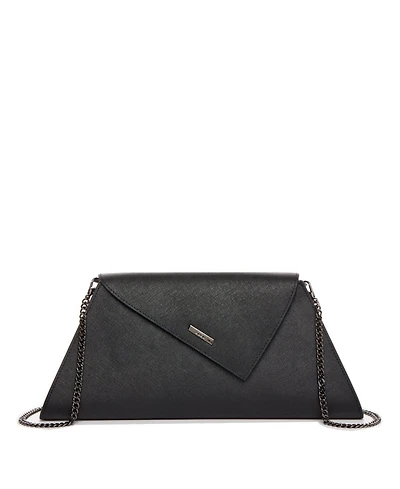 Susu Women's Saffiano Leather Envelope Clutch Purse Crossbody Evening Bag with Chain Strap Elegant Handbag