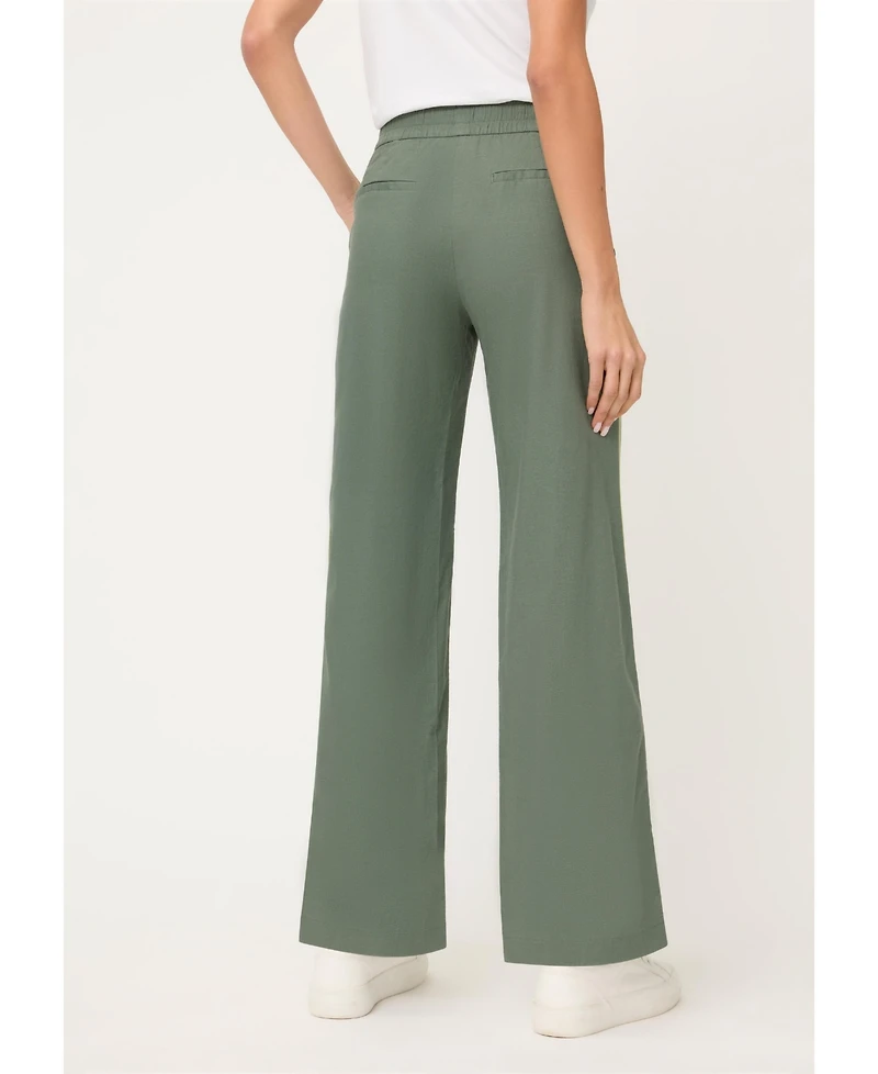 Olsen Womens Drawstring Side Stripe Pant
