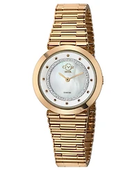 GV2 by Gevril Women's Burano Swiss Quartz Diamond Ip Stainless Steel Bracelet Watch