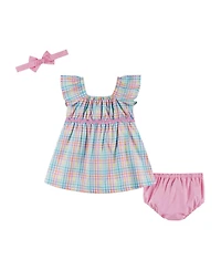 Andy & Evan Baby Girls Plaid Dress Set