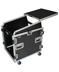 ProX T-12MRSS13ULT Flight Case with Laptop Shelf and Casters for 12U Rack x 13U Top Mixer Dj Combo