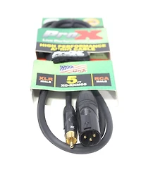 ProX Xc-RXM05 5' Rca-m to XLR3-m Unbalanced High Performance Audio Cable