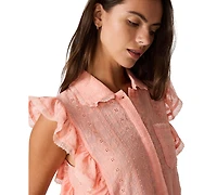 Steve Madden Women's Adeline Collared Neck Top