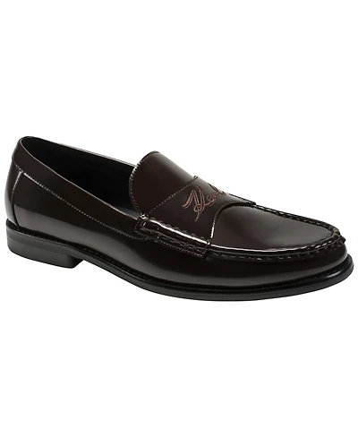 Karl Lagerfeld Men's Embroidered Logo Slip-On Loafers