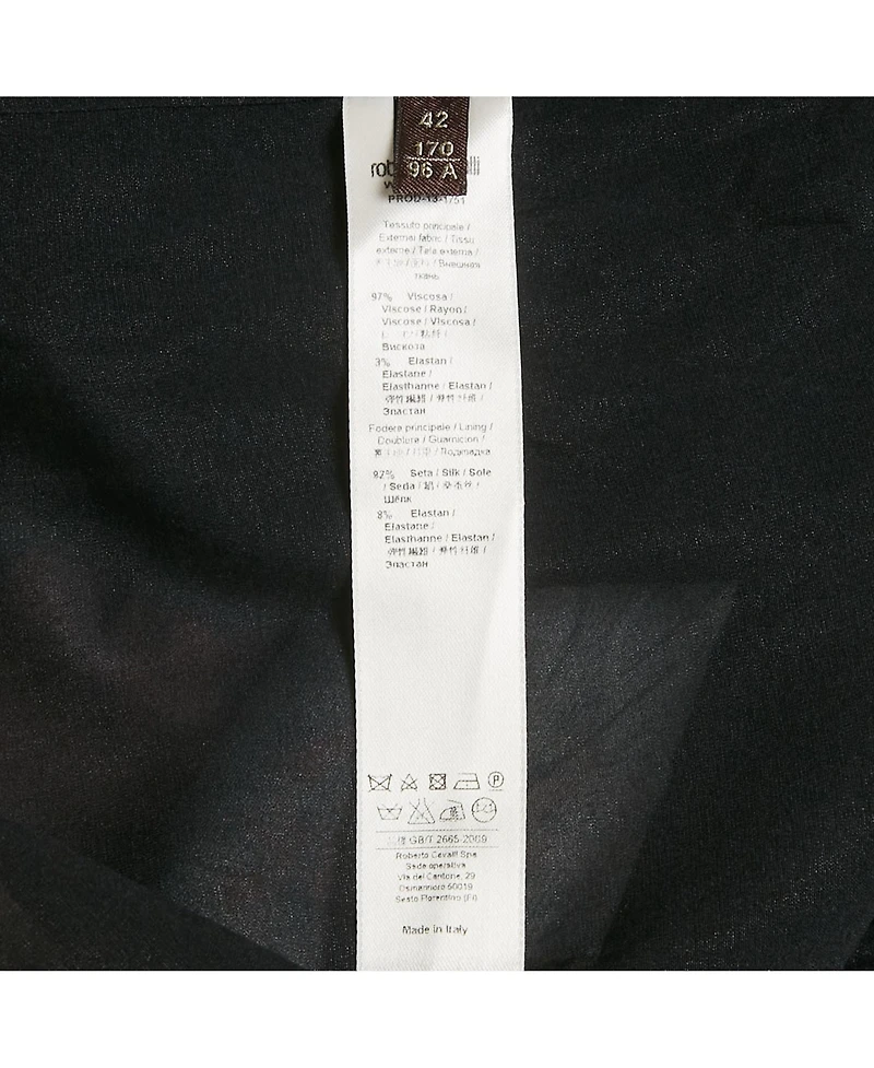 Pre-Owned Roberto Cavalli Women's Print Crepe Beaded Sleeveless Dress