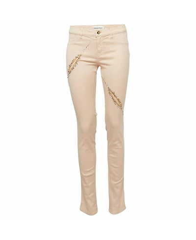 Pre-Owned Emilio Pucci Women's Cotton Embroidered Fitted Jeans