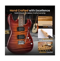 Pyle 6-String Electric Guitar Kit- Includes Amplifier with Accessory Kit