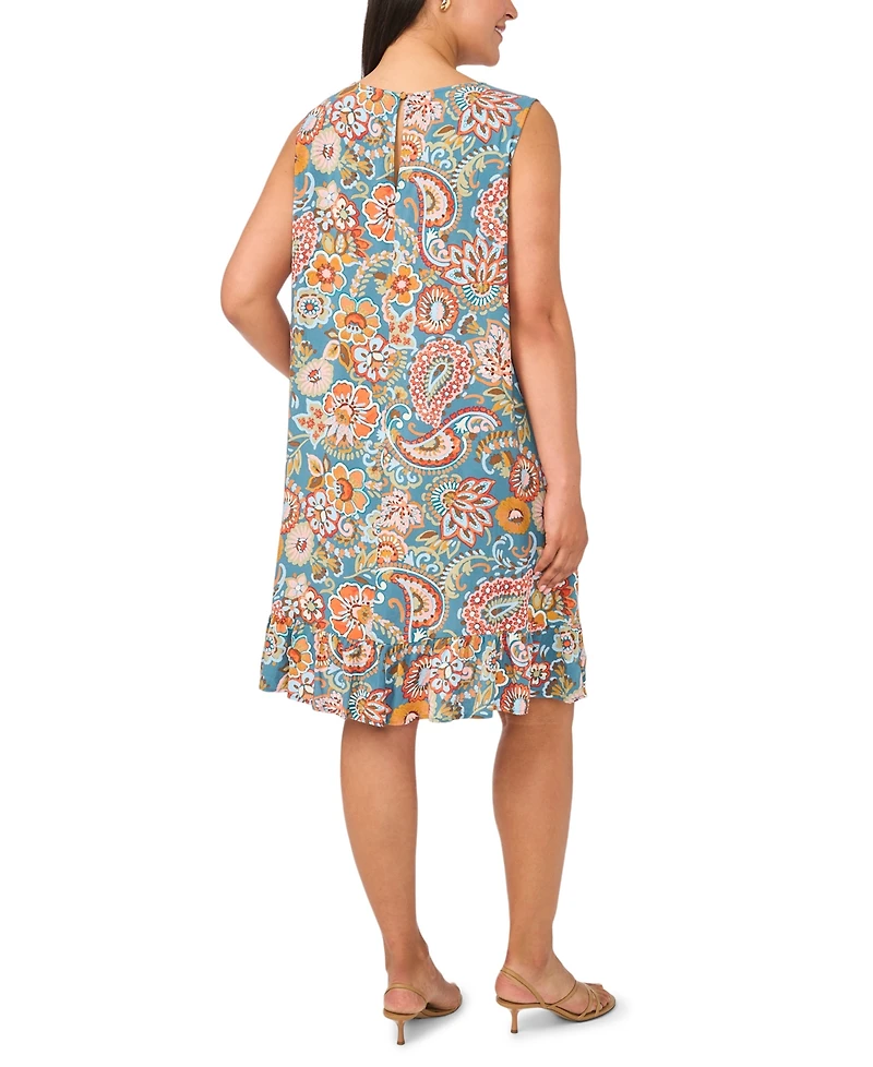 Msk Plus Crewneck Sleeveless Shift Dress