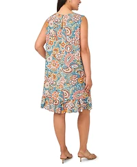 Msk Plus Crewneck Sleeveless Shift Dress