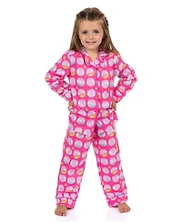 Peppa Pig Toddler Girls Pajamas Time For Bed 2PC Long-Sleeve Coat Front Pajama Pant Set