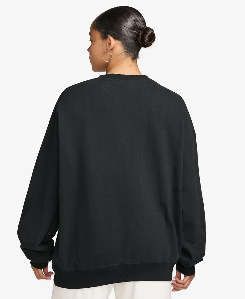 Nike Women's Studio Fleece Oversized Crewneck Sweatshirt