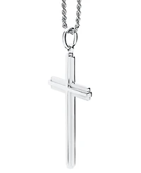 Macy's Men's Struck Cross Pendant Necklace in Sterling Silver
