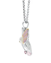 Macy's Mother of Pearl Hummingbird Pendant Necklace in Sterling Silver