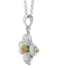 Macy's White Pearl Dogwood Pendant Necklace in Sterling Silver