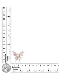 Macy's Pink Pearl Butterfly Pendant Necklace in Sterling Silver