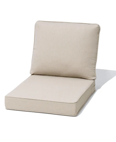 Pellebant 24.4 x 27.6 x 4.5 Outdoor Indoor Patio Premium Fabric Seat Cushions Set (Seat and Back)